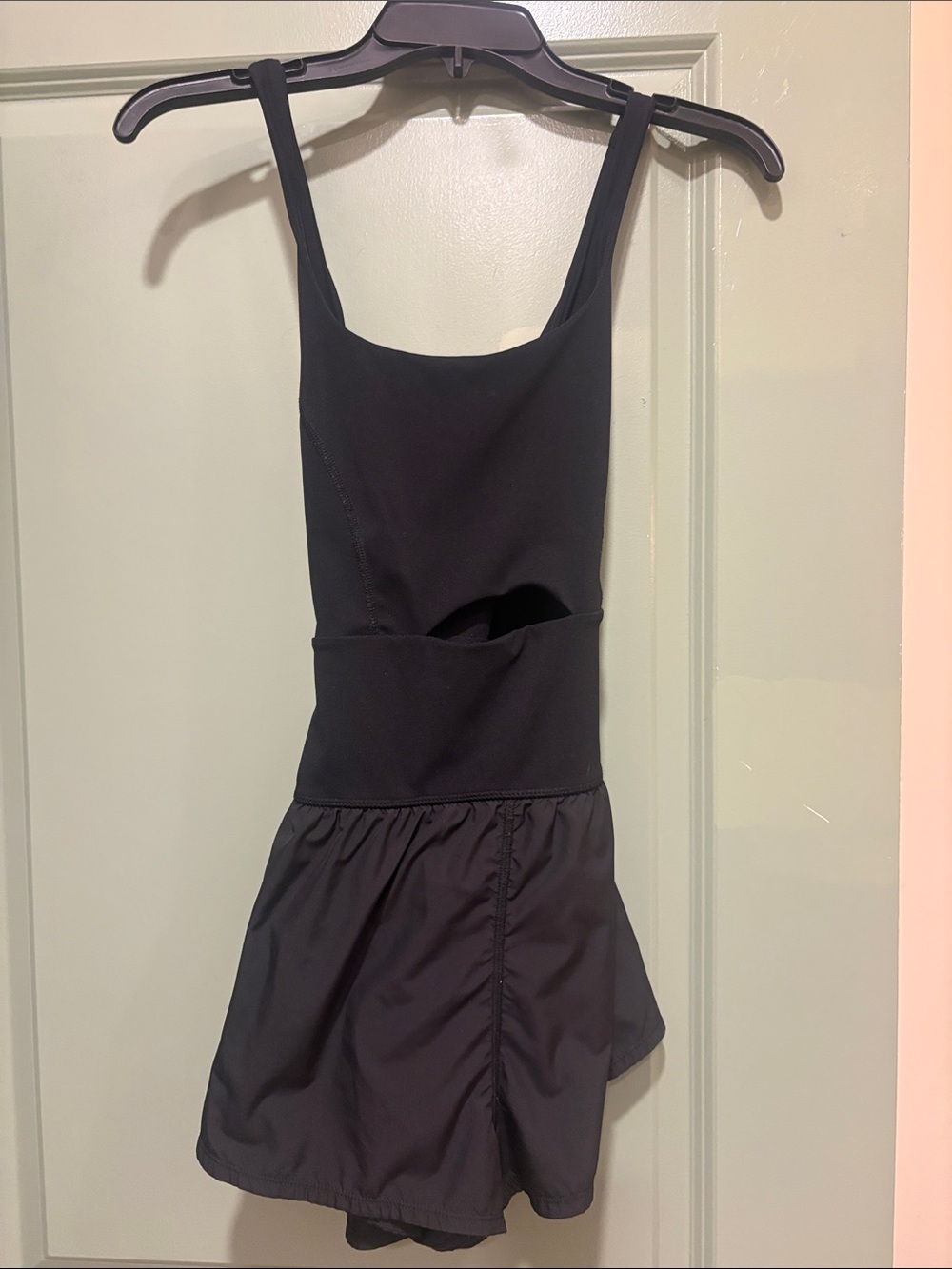 FP Movement by Free People Black Girls Skater One-Piece with Skirt